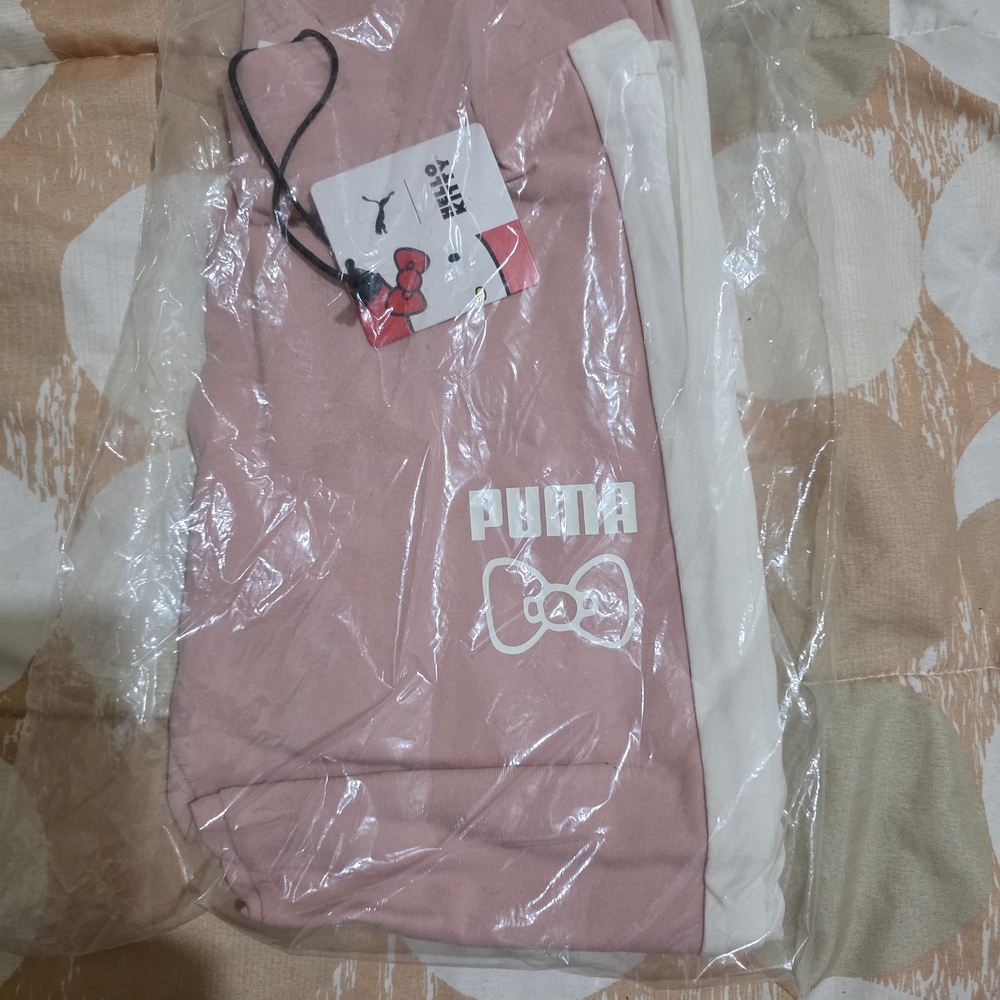 Puma Pink Leggings with White Accents - Picture 2 of 3